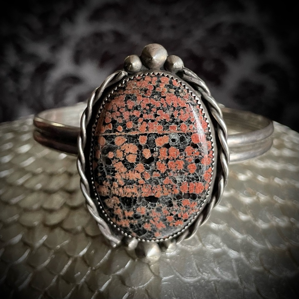 Sterling Silver Poppy Jasper Cuff Artisan